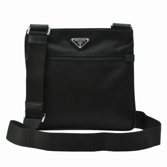 PRADA プラダ バッグ コピー TESSUTOO SAFFIANO ショルダーバッグ VA779M064002 ロゴプレート付き 斜め掛け